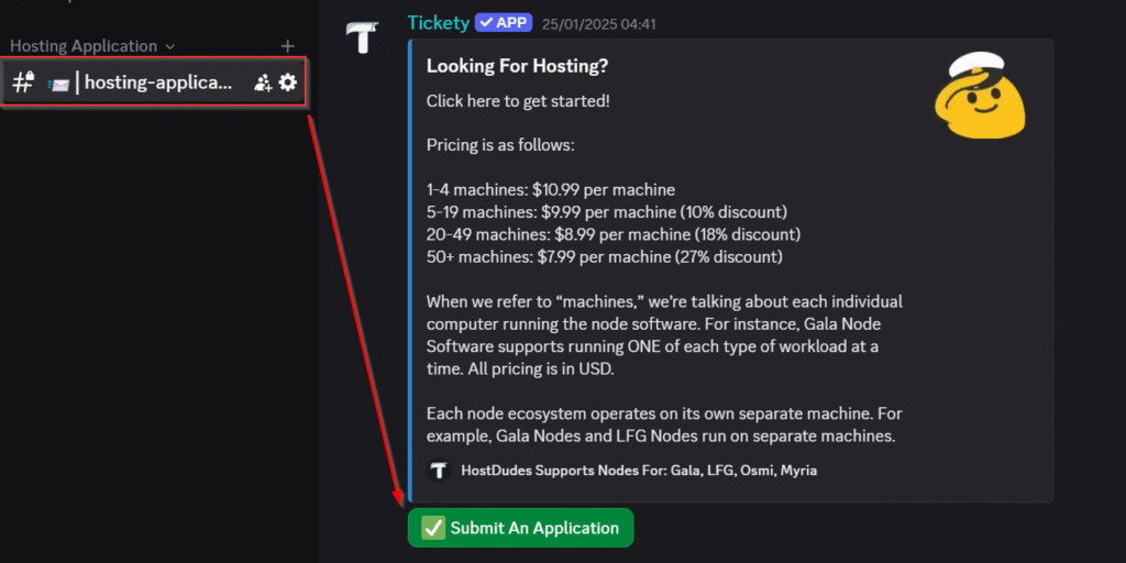 HostDudes Discord welcome screen