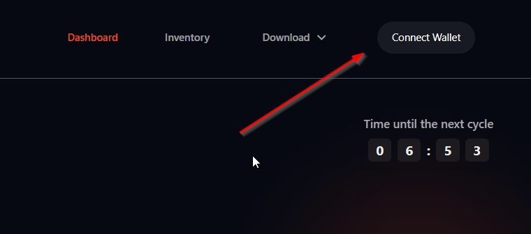 Connect Wallet button on the LFG Node Dashboard